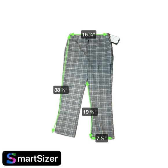Who What Wear Plaid Pants Size 8 Gray White NWT - Picture 3 of 9